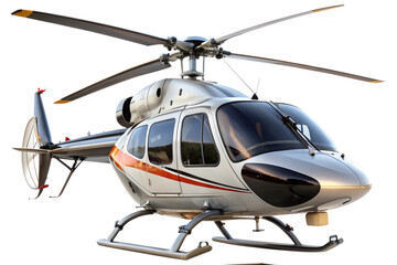 helicopter isolated on transparent white background, clipping path