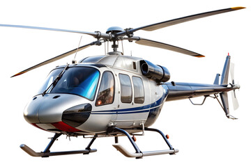 helicopter isolated on transparent white background, clipping path
