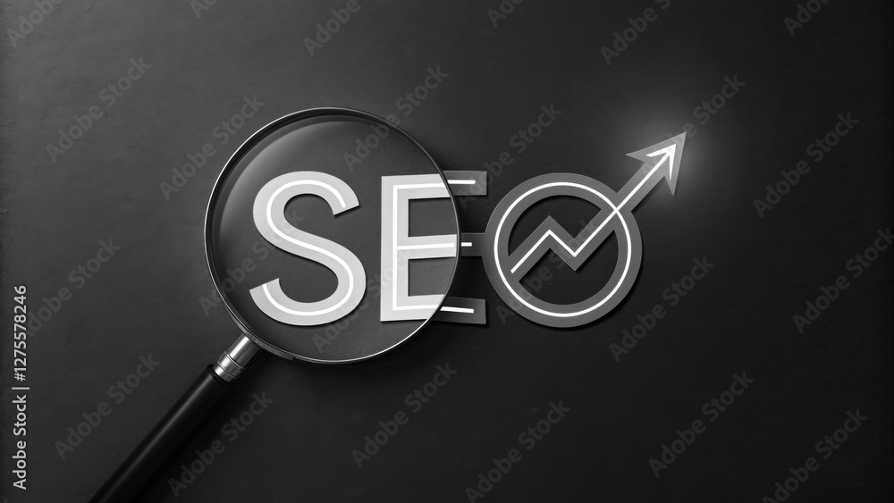 Poster a magnifying glass highlights 