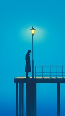 silhouette of a man,generated ai