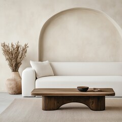 white sofa in a room,generated ai