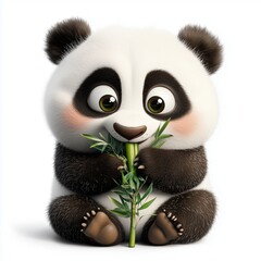 3d panda bear,generated ai