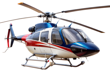 helicopter isolated on transparent white background, clipping path