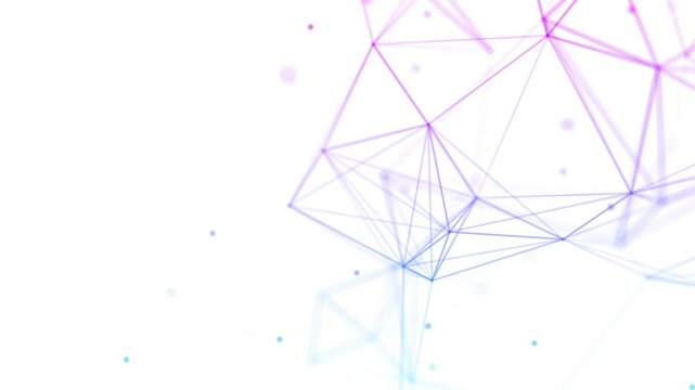 Abstract background Animation of triangle connected white background
