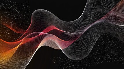 Fototapeta premium Abstract Technology Pattern on Black Background with Copy Space