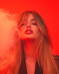 girl in red,generated ai