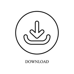 Icon a download, isolated against a clean background.
