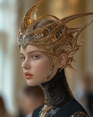 girl with head mask,generated ai