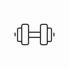 dumbbell gym equipment icon vector sign