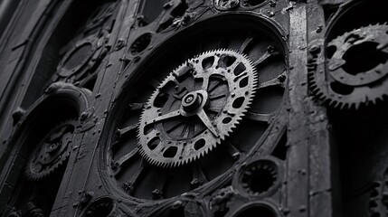 Intricate Clockwork Gears Metalwork Design