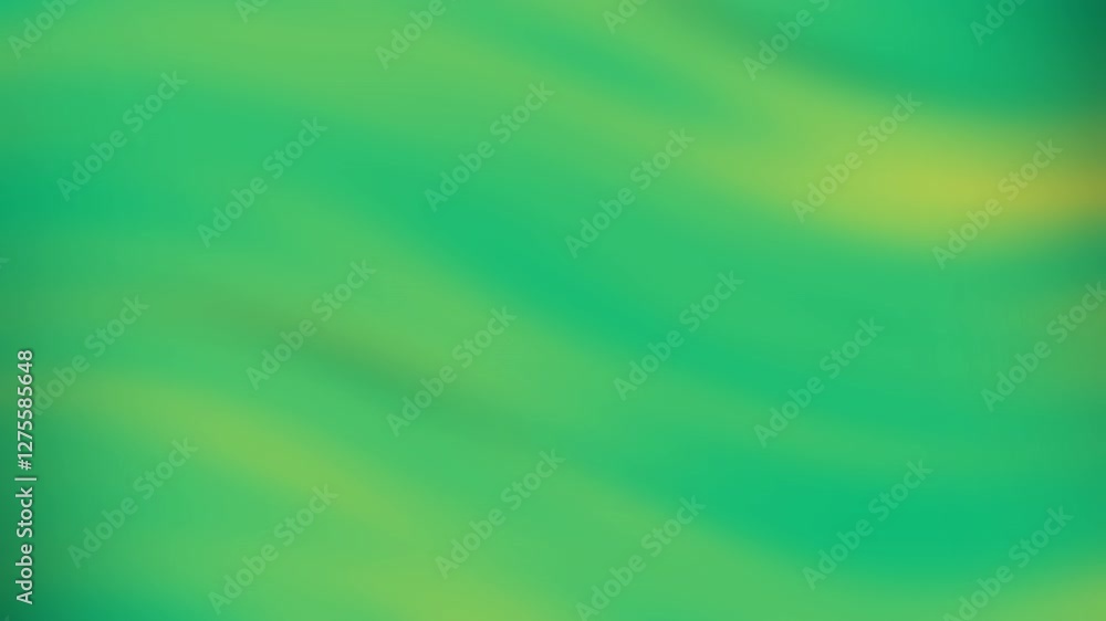 Poster a vibrant, abstract background featuring smooth waves of green and yellow hues, creating a calming a