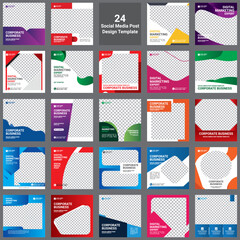 24 digital marketing social media post templates