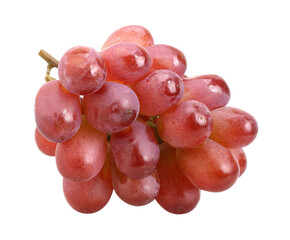Red grape cluster ( Crimson Red Seedless Grapes )  isolated, transparent PNG, PNG format, cut out