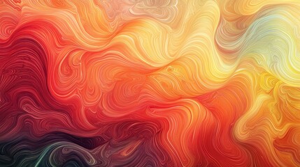 Fototapeta premium Abstract Swirls of Warm Hues: A Digital Masterpiece