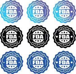 FDA stamps designs, vectors, icons