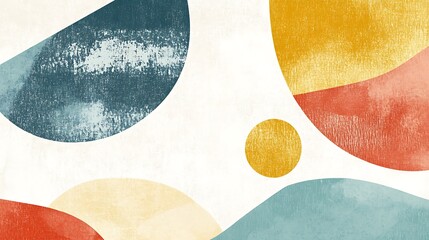 Abstract Organic Shapes in Earthy Tones