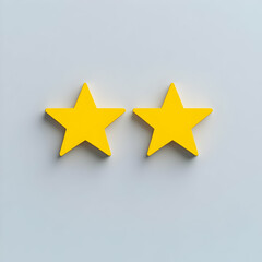 Fototapeta premium 3D Yellow Stars on Gray Background