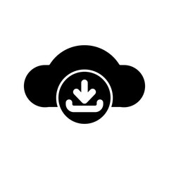 Icon a cloud download, isolated against a clean background.
