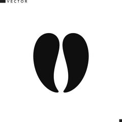 Cow footprint vector. Animal footprint icon  