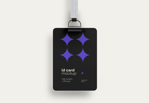ID Card and Badge Mockup, Realistic and Customizable Design for Corporate, Employee, and Personal Identification Branding