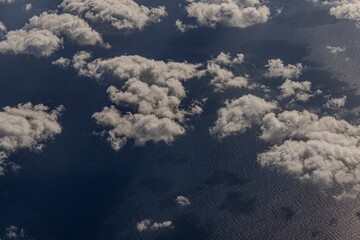 Aerial view of clouds over ocean © Wirestock
