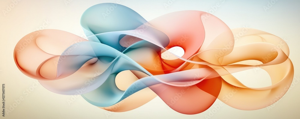 Poster Abstract swirling colorful shapes design modern art background image