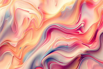 Fototapeta premium Abstract swirling patterns in soft pastel colors create a fluid, dreamy aesthetic.