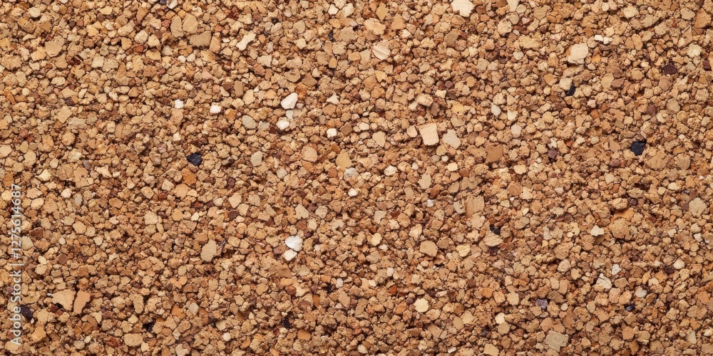 Poster cork texture background in shades of brown and beige showcasing a granular pattern ideal for creativ