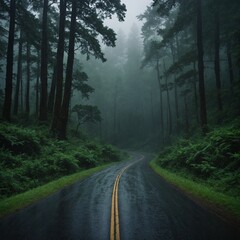 Fototapeta premium road in the forest