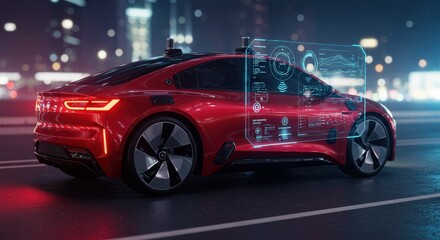 Self-Driving Car Icon with Advanced Sensors