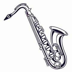 saxophone vector image