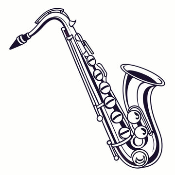 saxophone vector image