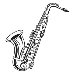 saxophone vector image