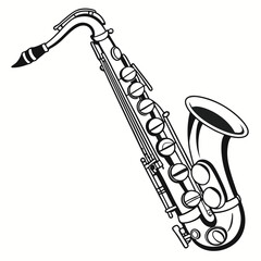 saxophone vector image