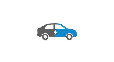 Minimalist Electric Vehicle Icon