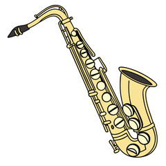 saxophone vector image