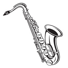 saxophone vector image