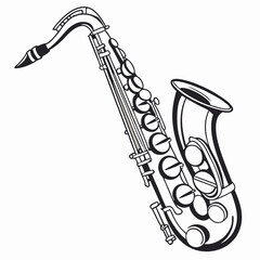 saxophone vector image