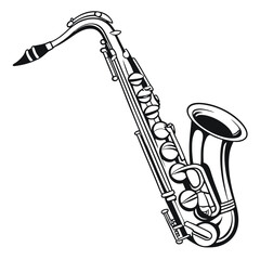 saxophone vector image