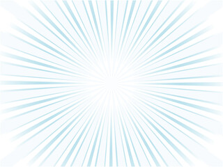 Fototapeta premium うっすらと放射するシンプルな集中線背景_水色