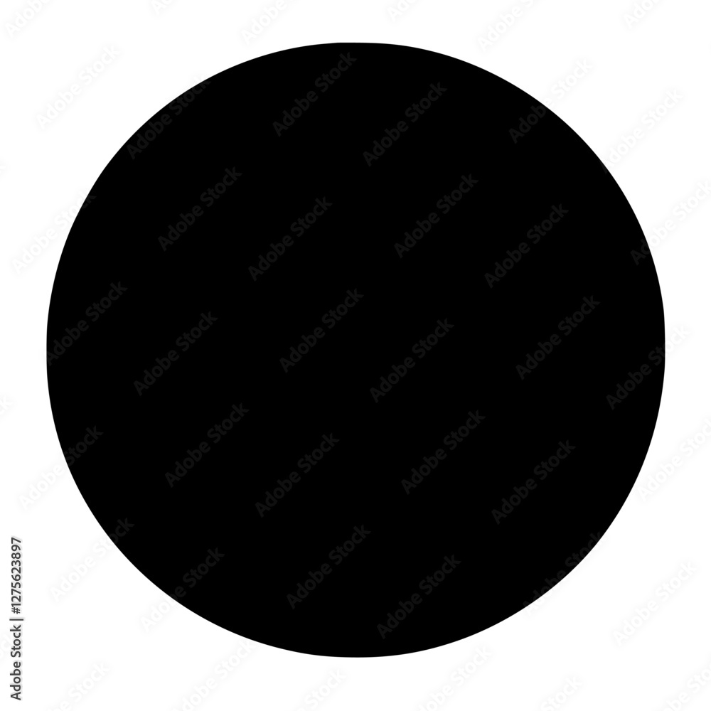 Poster black circle on a white background creating a minimalist and modern visual impact for various design