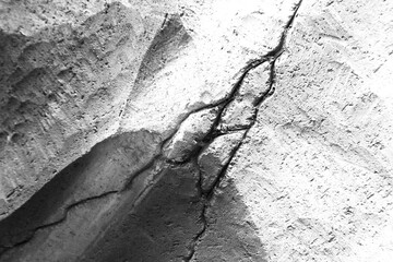 Distressed Overlay Cement Relief with Cracked Grainy Texture.