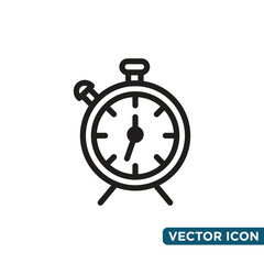 Minimalist Alarm Jam Icon Design Template