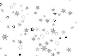 Silver Stars on Black Background