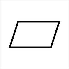 parallelogram shape illustration vector graphic. basic shape perfect for preschool learning for children and good for mathematics	
