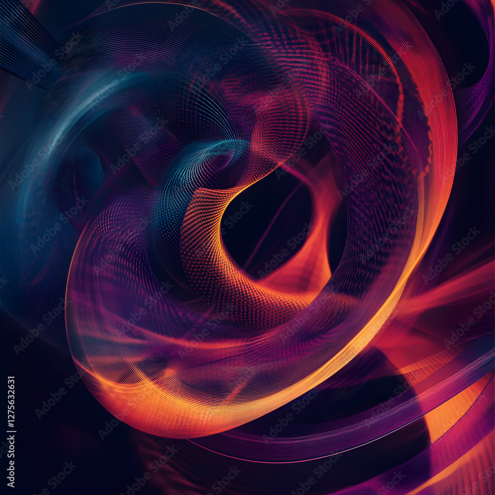 Poster abstract swirl of colors: this image showcases a mesmerizing display of abstract art with flowing li