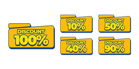 Collection modern vector text box design creative promo sale