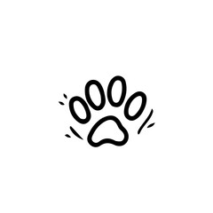 Obraz premium Cat Paw Print Vector Icon