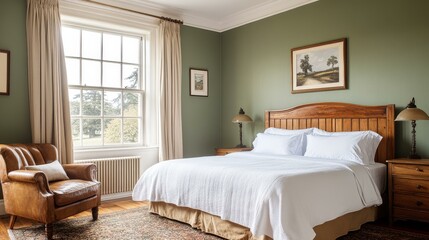 Elegant Master Bedroom with Lush View