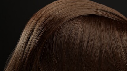 Fototapeta premium Intricate Details of Brown Hair: A Close-up Exploration of Texture and Structure